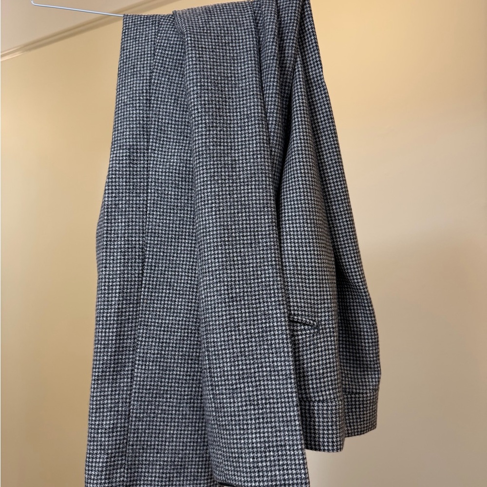 Classic Black and White Houndstooth Suit Supply Pants 100% wool